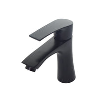 Load image into Gallery viewer, Black Basin Sink Mixer Tap Brass  Single Lever Modern Round Bathroom Mono Black Basin Sink Mixer Tap Brass
