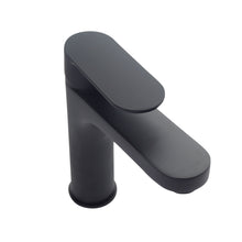 Load image into Gallery viewer, Best Black Bathroom Taps Round Bathroom Mono Black Basin Sink Mixer Tap Brass Single Lever Modern Black Finish
