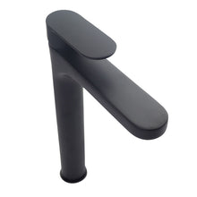 Load image into Gallery viewer, Basin Tap Single Lever Black Matte Black Basin Sink Mixer Tap Brass Single Lever Modern Round Bathroom Mono Tall Black Finish

