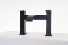 Load image into Gallery viewer, Bath Filler Mixer Tap Bathroom Black Modern Waterfall Basin Mixer Bath Filler Tap
