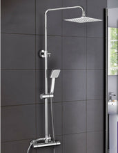 Load image into Gallery viewer, Thermostatic Set Chrome Finsih Valve Round Set Bathroom Shower Set Mixer Thermostatic Set Chrome Finsih Valve Round Set Bathroom Shower Set Mixer
