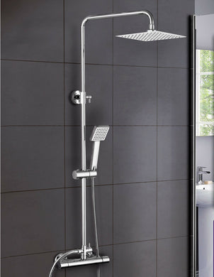 Thermostatic Set Chrome Finsih Valve Round Set Bathroom Shower Set Mixer Thermostatic Set Chrome Finsih Valve Round Set Bathroom Shower Set Mixer