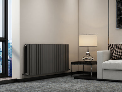 Horizontal Slimline Double Radiator Anthracite 600x1430mm Horizontal Slimline Double Radiator Anthracite 600x1430mm