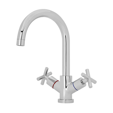 Kitchen Tap Basin sink tap cross handles chrome finish
