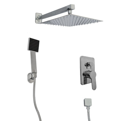 shower mixer set Concealed Rear Wall Round Mixer Head Chrome Valve Round Shower Set