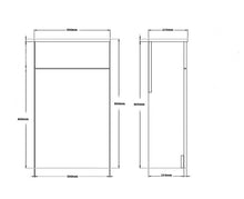Load image into Gallery viewer, Back To Wall 500 mm Back To Wall Unit WC 500mm Light Gray Bathroom Toilet
