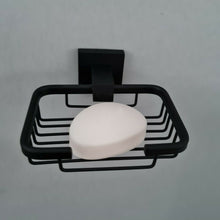 Load image into Gallery viewer, Soap Dish Holder Black Black Matt Finish Wall Mounted Bathroom Soap Dish Holder
