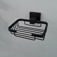 Load image into Gallery viewer, Soap Dish Holder Black Matte Finish Black Matt Finish Wall Mounted Bathroom Soap Dish Holder
