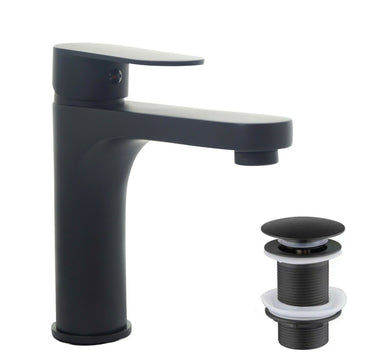 TB+ Bathroom Set Offer Mono Black Basin Sink Tap & Slotted Click Clack Set Offer TB+ Bathroom Set Offer Mono Black Basin Sink Tap & Slotted Click Clack Set Offer