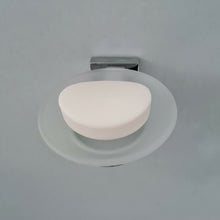 Load image into Gallery viewer, Soap Dish Holder Chrome Frosted Glass
