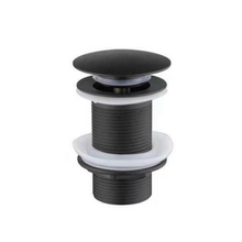 Load image into Gallery viewer, Black Waste Matte TB+ Bathroom Tall Black Basin Sink Mixer Tap &amp; Slotted Click Clack Set Offer
