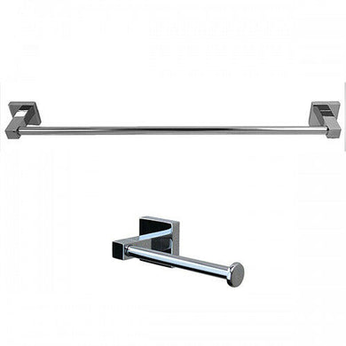 Bathroom Set Toilet Roll Holder Towel Rail Holder  Bathroom Set Toilet Roll Holder Towel Rail Holder Chrome Finish Stainless Steel Set Offer